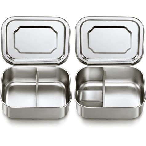 metal lunch box with dividers|divided lunch container with lid.